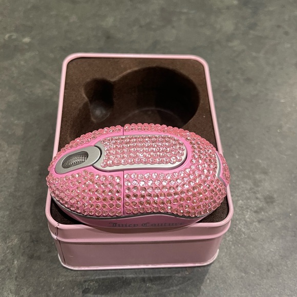 Limited Edition Pink Juicy Couture Rhinestone Bling Wireless Mouse - Picture 4 of 6